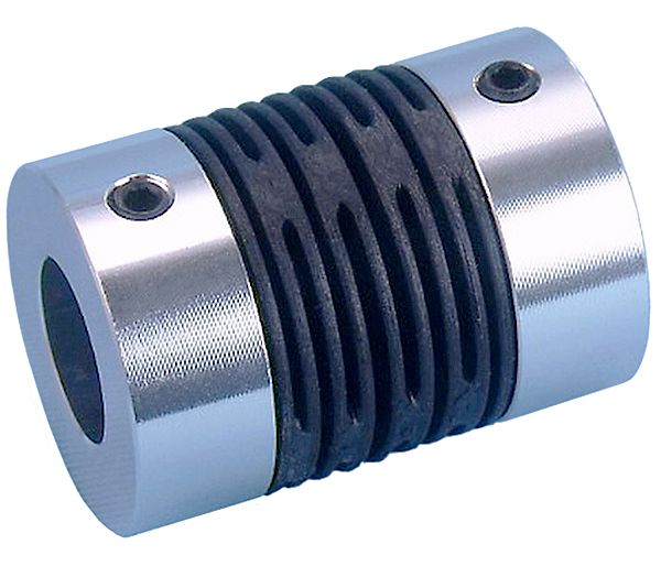 16 to 19mm Bore Servo Motor Flexible Coupling 44mm OD Aluminum Alloy Clamp Style 48mm OAL