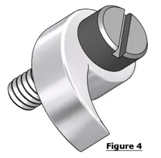 shoulder screw creating a pivot point